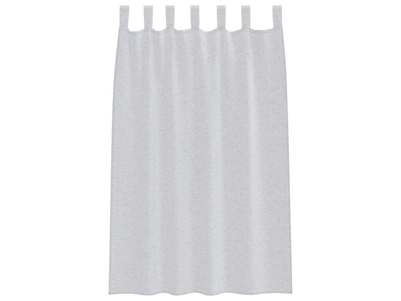  Lot de 2 rideaux en voile, voilage gris clair 175 x 140 cm polyester cf43909  - Conforama D