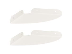 Lot de 2 étagères flottantes d'angle, étagères murales blanc 18 x 18 x 2 cm cf41644