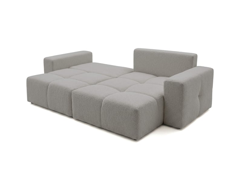  Celine - canapé d'angle convertible et réversible 4 places en bouclette  - Conforama C