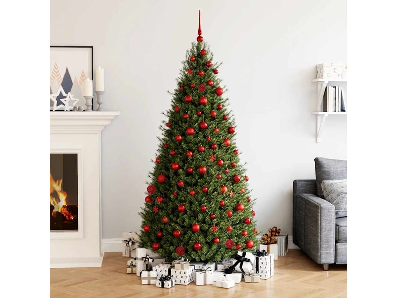  Ensemble de boules de noël 111 pièces rouge polystyrène  - Conforama B