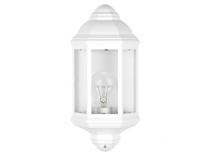 Applique extérieure classique fabrilamp shaula blanc, 1 x e27, ip44, 36,5 x 16,5 x 9,5 cm