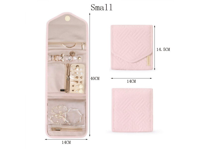  Sac à bijoux en rouleau pochette bijoux voyage en imperméable, rangement pour boucles d'oreilles pratiques, accessoire de voyage  - Conforama D