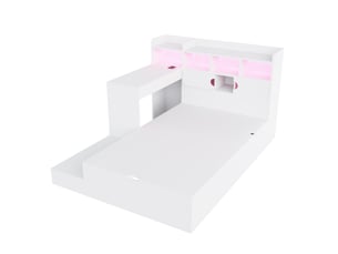 Lit simple 90x200 cm   CozyNest coloris blanc