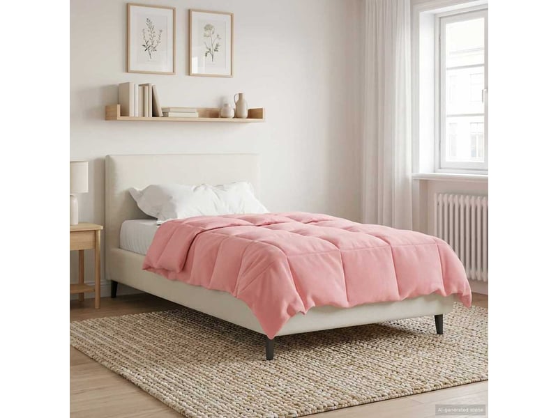  Duvet - couette complet toute l'année 135 x 220 cm 4 saisons rose  - Conforama B