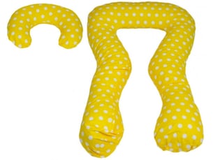 Ensemble coussins d'accouchement prepost natal pour les femmes pois de jaune