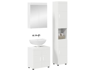 Ensemble de mobilier de salle de bain tulum 3 pièces blanc cf64725