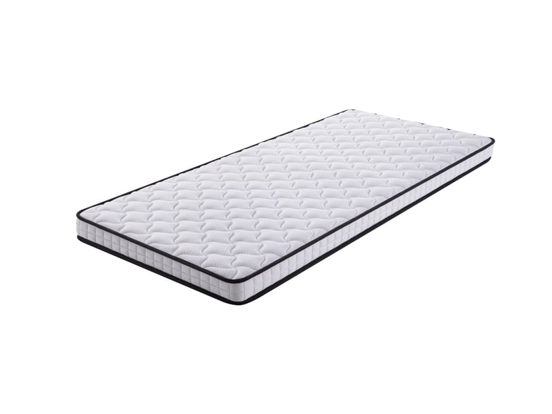 Matelas à ressorts 90x200 cm blanc, épaisseur 10 cm, h3, ergonomique, roulé, ferme, pour lit et canapé-lit  - Conforama A