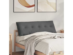 Coussin de dos, coussin de dossier gris foncé 140 x 19 x 50 cm tissu cf54698
