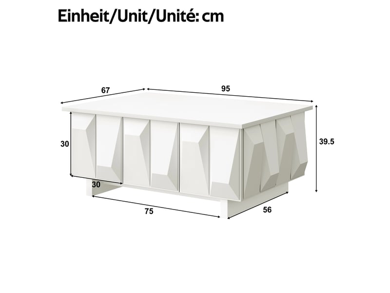 Ensemble meuble tv 3 pièces avec vitrine et table basse homvra - Conforama E