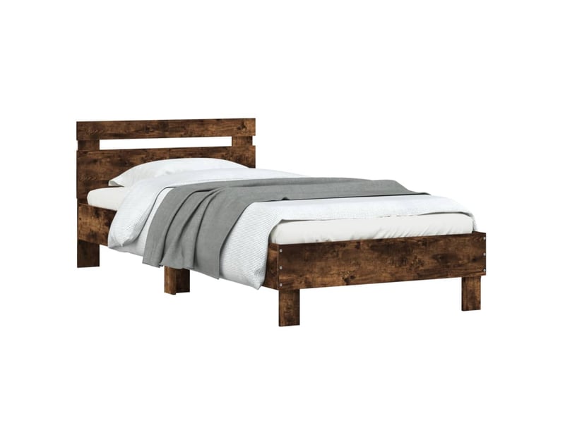  Lit simple- lit adulte -  cadre de lit sans matelas avec lumières led 100x200 cm  - Conforama D