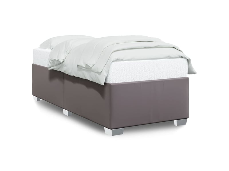  Lit simple- lit adulte -  cadre de lit sans matelas gris 80x200 cm similicuir  - Conforama A