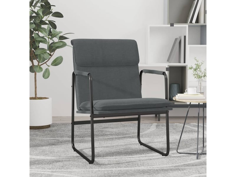 Chaise longue gris foncé 55x64x80 cm tissu cf28593  - Conforama B