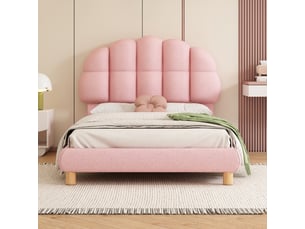 Lit simple 90x200 cm GUTENT   coloris rose