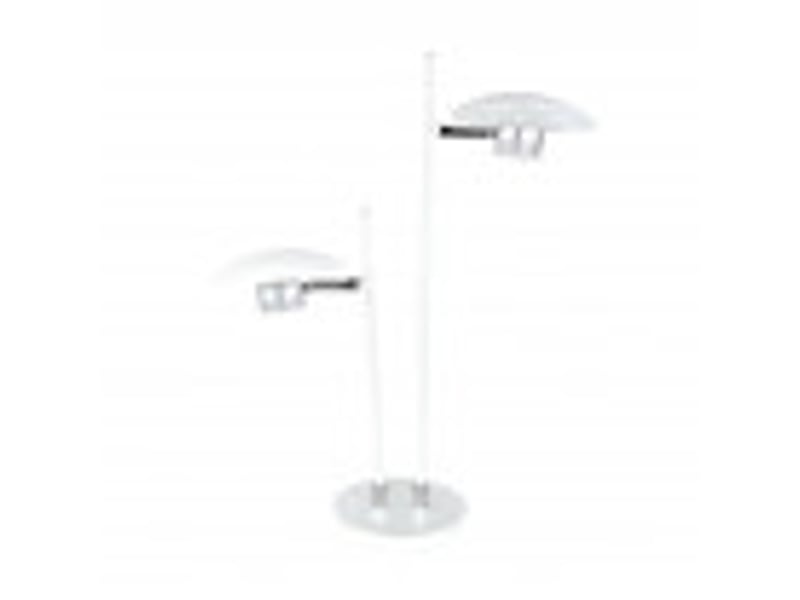  Lampe à poser fabrilamp ciudad del cabo led intégrée coloris blanc argenté 52 x 32 x 15 cm 153672074 - Conforama B