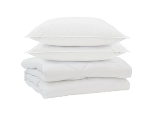 Couette avec oreiller 3 pcs - duvet blanc microfibre