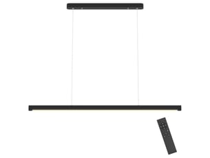 Suspension led noire dimmable avec télécommande, température réglable, 114 cm pour table à manger et îlot de cuisine