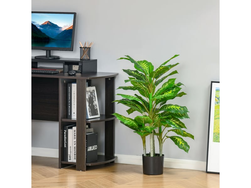  Plante artificielle aglaonema, 95 cm, 42 feuilles, décoration verte pour la maison ou le bureau  - Conforama D