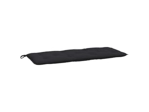 Coussin de banc de jardin, coussin d'assise noir 120x50x7 cm tissu oxford cf52775