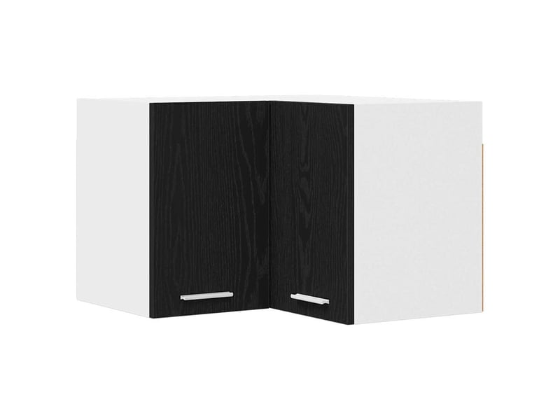  Meuble de rangement cuisine, armoire suspendue chêne noir et blanc 57x57x40cm  - Conforama A