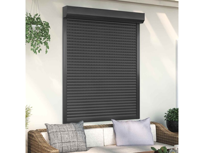  Store enrouleur, store roulant anthracite 120 x 150 cm aluminium et polyuréthane cf47236  - Conforama B