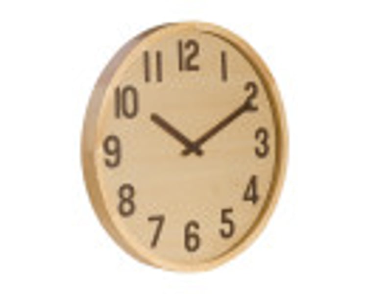  Horloge murale fabrilamp borgoña 60 x 60 cm bois clair mouvement continu 215816085 - Conforama D