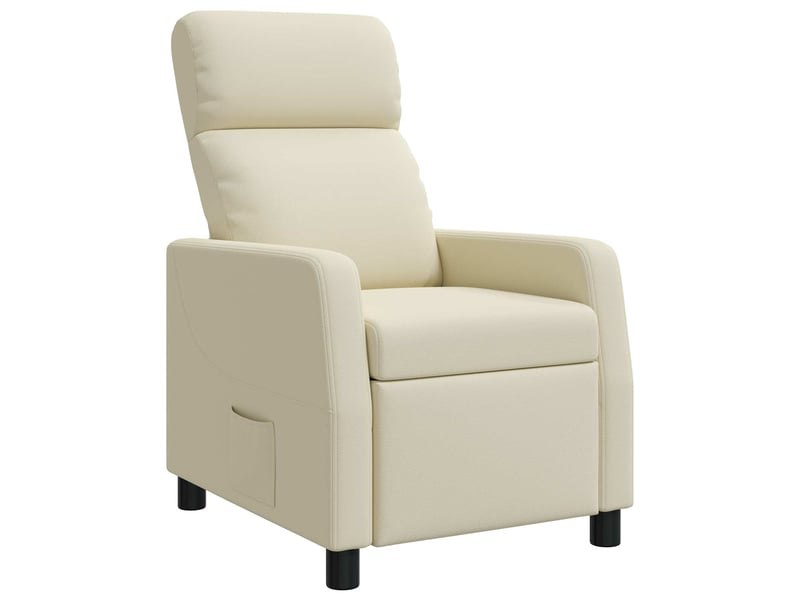 Vidaxl fauteuil inclinable crème simili cuir - Conforama A