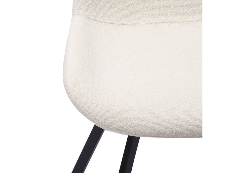  Lot de 2 chaises de salle à manger pivotantes 54x59x90 cm 360° métal blanc  - Conforama D