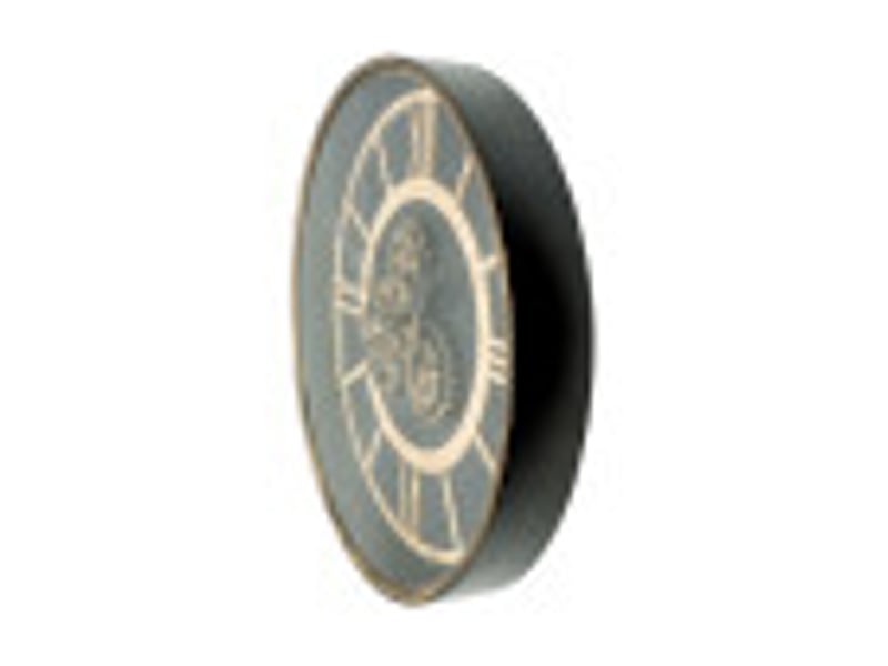 Horloge murale fabrilamp durcal 60 x 60 cm marronhêtredoré engrenages mobiles 216010016 - Conforama D