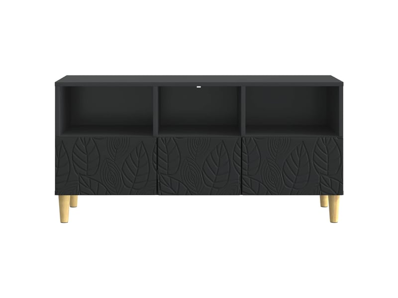  Meuble tv - banc tv - meuble de rangement 102 x 34,5 x 50 cm noir bois d'ingénierie  - Conforama E