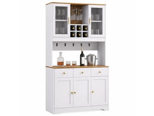 Buffet 5 porte(s)  3 tiroir(s) LPOSPI  - 94.5 cm coloris blanc 