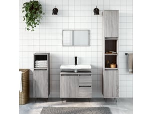 Ensemble de meubles de salle de bain 3 pcs sonoma gris cf63814