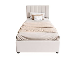 Lit simple 90x200 cm FERRARINI coloris beige