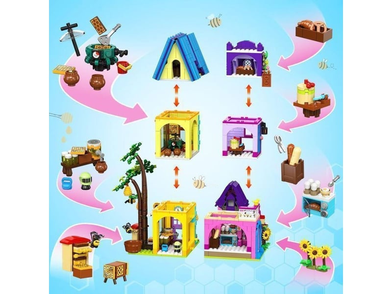  Set maison apiculture et boulangerie 1084 pieces avec lumiere led 151498_AABPQ07158_6_DROPFR - Conforama D