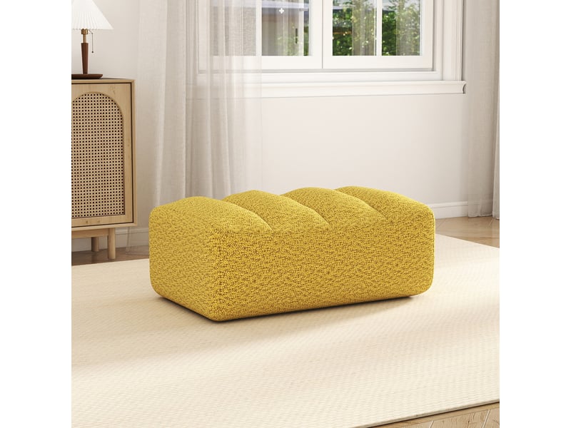 Brravo ottoman granular fleece-jaune SF20250067012 - Conforama B