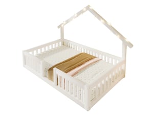 Lit cabane 90x200 cm <strong></strong>  <strong></strong> coloris blanc