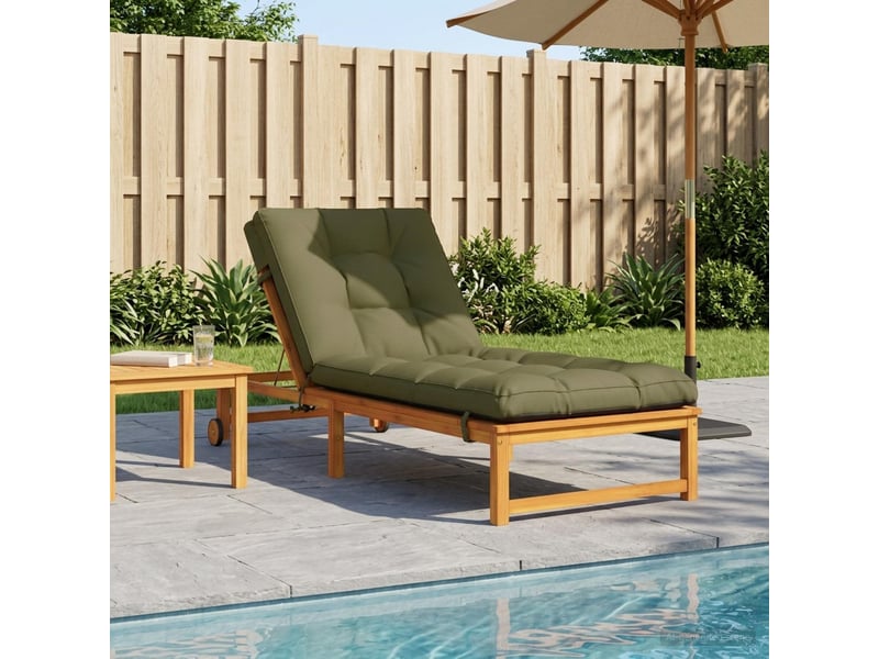  Coussin de transat, coussin pour bain de soleil vianen 100 % polyester vert olive cf56378  - Conforama B