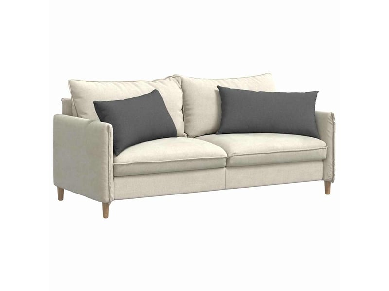  Lot de 2 coussins de canapé, coussins décoratifs tissu gris foncé 80 x 40 cm cf58871  - Conforama C