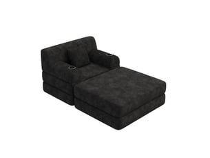 Fauteuil convertible  OKWISH Velours côtelé noir