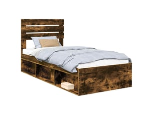 Lit simple 100x200 cm coloris marron