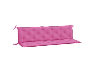 Lot de 2 coussins de banc de jardin, coussins d'assise rose tissu oxford cf58685
