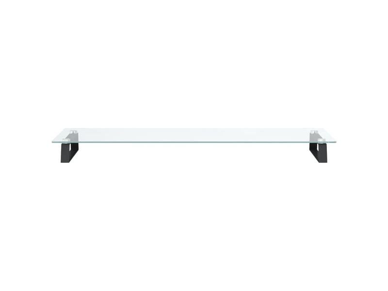  Support de moniteur table meuble bureau 100 x 35 x 8 cm verre trempé et métal noir 02_0044853  - Conforama B