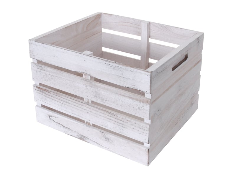  Commode hwc-c62, 2 tiroirs, 36x32x26cm - blanc shabby  - Conforama E