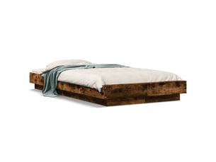 Lit simple 90x190 cm coloris marron