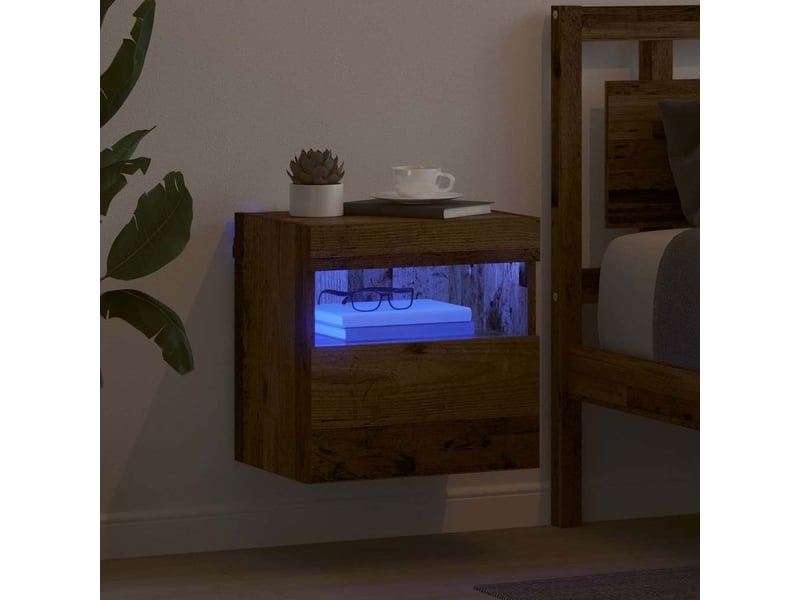  Meuble tv - banc tv - meuble de rangement mural 40 x 30 x 40 cm bois ancien bois d'ingénierie  - Conforama E