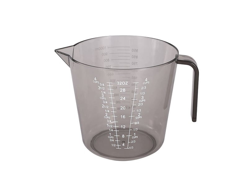  Tasse à mesurer de cuisine de 1000 ml, idéale pour les mesures en pâtisserie, un outil de cuisine indispensable (1 tasse à mesurer marron transparent  - Conforama A