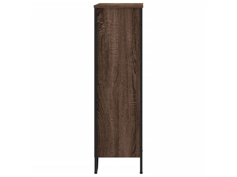  Bibliothèque, étagère de rangement chêne marron 80x31x106 cm bois d'ingénierie  - Conforama E