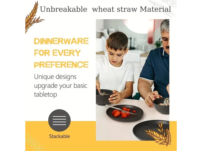  Service de vaisselle en polypropylène léger et incassable 16 pcs  - Conforama E