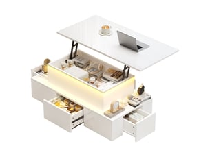 Table basse coloris blanc <strong></strong> <strong></strong>