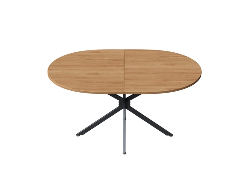  Table à manger ovale en mdf avec 4 pieds en croix,120x80cm,naturel table naturel - Conforama E