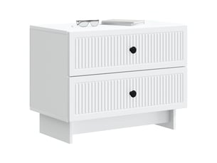 Table de chevet - cabinet de chevet - table de nuit blanc 62 x 34,5 x 47,5 cm bois d'ingénierie
